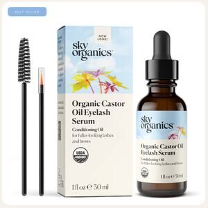 Sky Organics Castor Oil Eyelash Serum Brow Growth 1 fl oz/30 ml New in Box